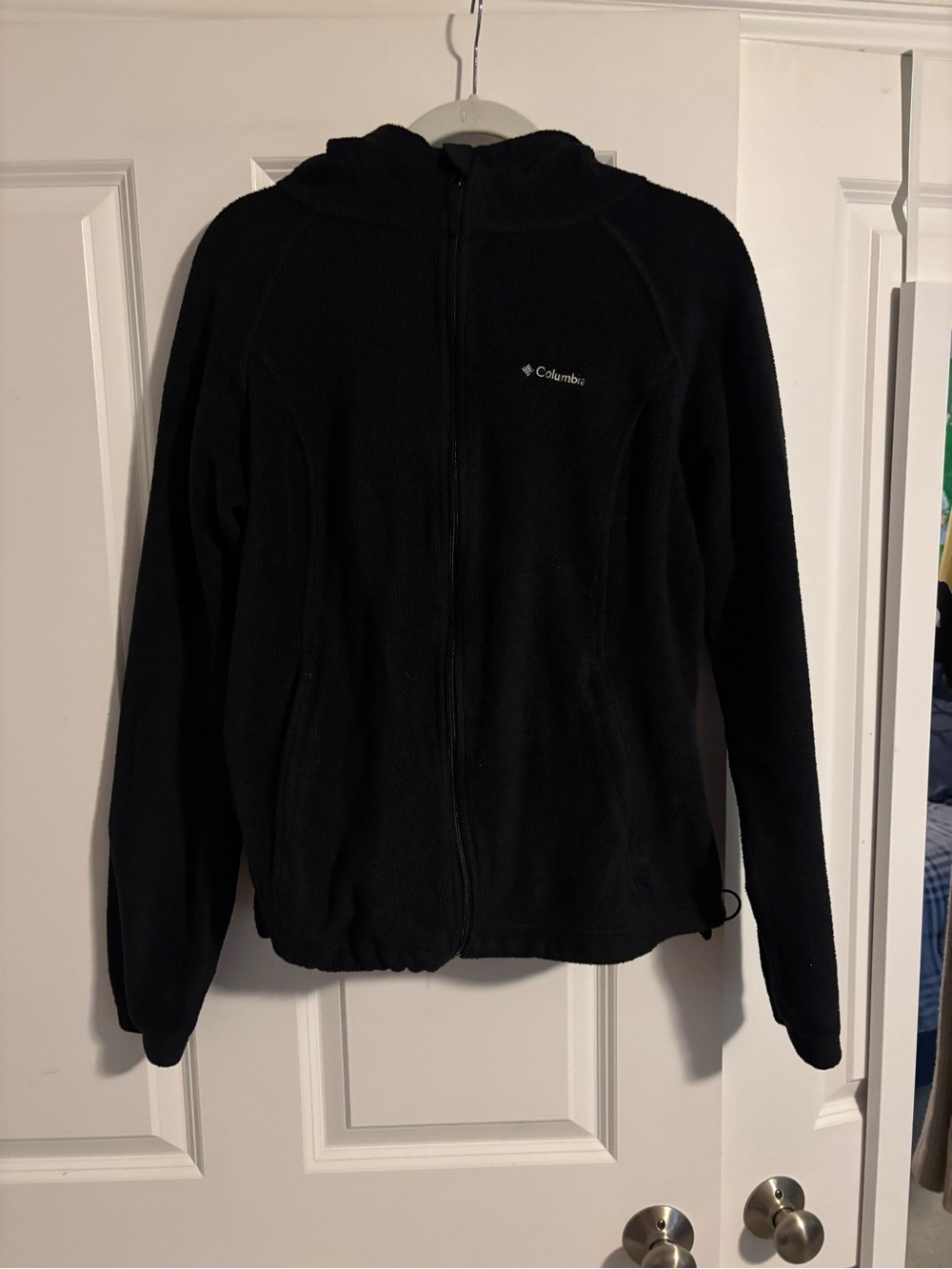 Columbia Black Hooded Full-Zip Fleece Jacket